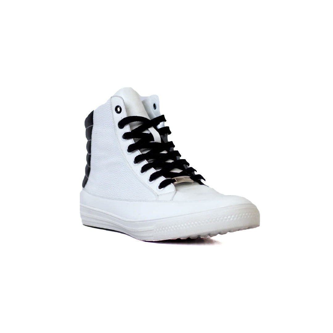 Tenis Botin Hombre Casual Blanco/ Negro