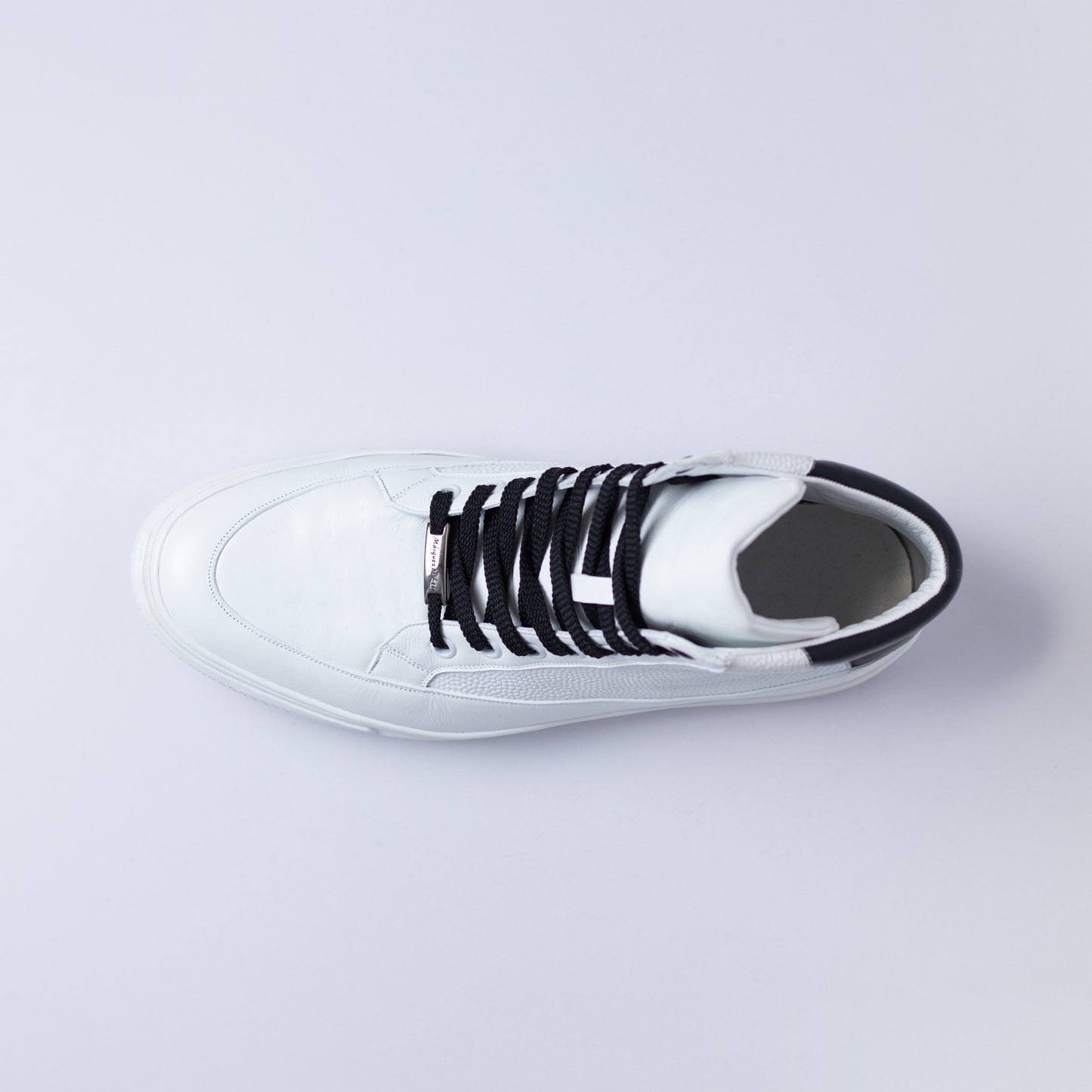 Tenis Botin Hombre Casual Blanco/ Negro