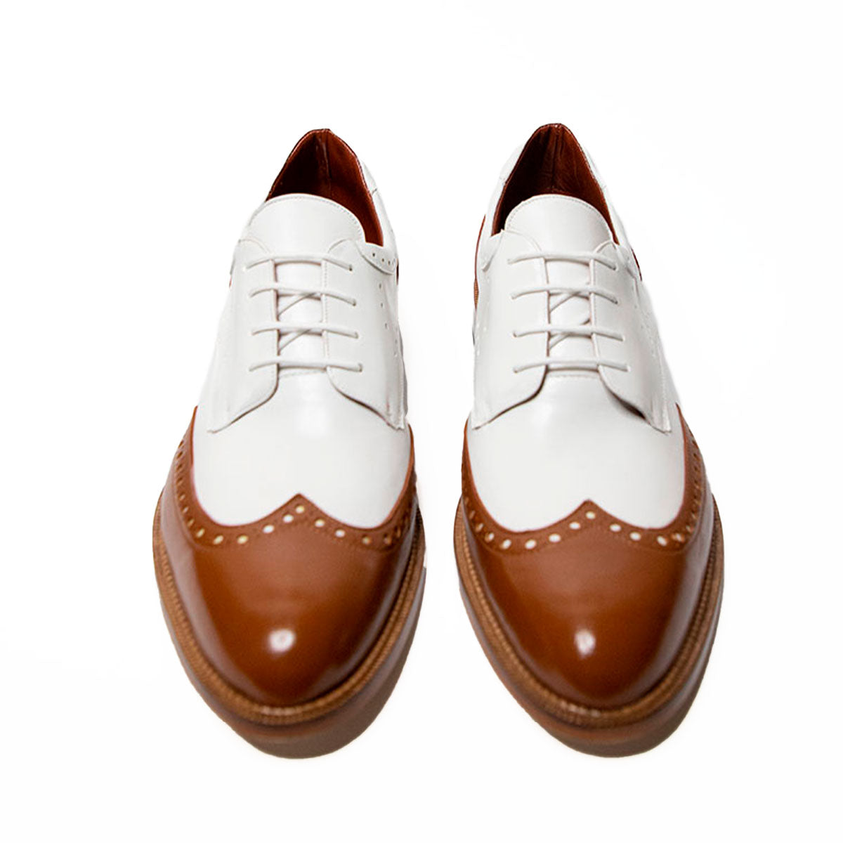 Zapato Mestizo Miel/Blanco 86611