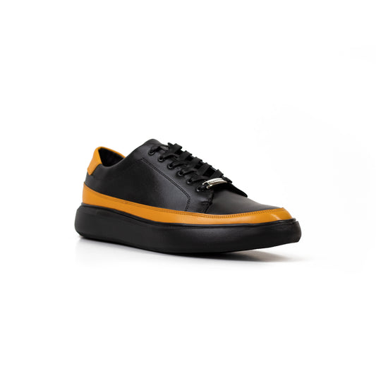 Tenis casual de hombre mestizo Negro/Amarillo